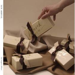 Shein Luxury European Style Gold Ribbon Gift Box