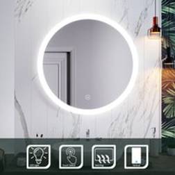 Elegant Illuminated LED Bathroom Mirror 800 x 800 mm
