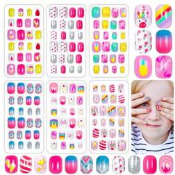 Shein Kids Full Cover Short Acrylic Nails Set 24-pack