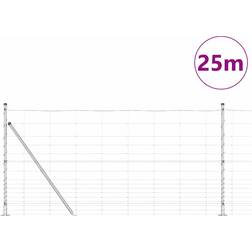 vidaXL Stängsel för Åker Äng Silver 25 x 1.2 m