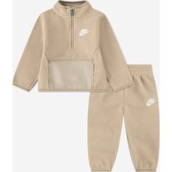 Nike Lifestyle Essential 1/2 Zip Tracksuit - Beige