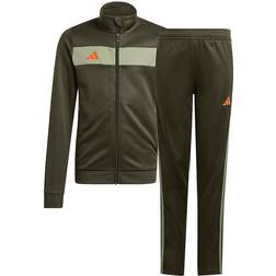 adidas Kid's Tiro 25 Essentials Track Suit - Night Cargo/Tent Green/Impact Orange (JX2219)