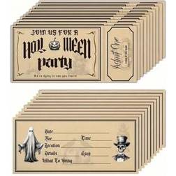 Shein 50pcs Vintage Skull Ghost Halloween Invitations