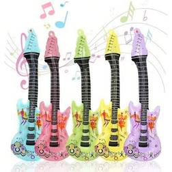 Shein 5pcs Rock Inflatable Guitar Balloons