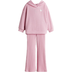 H&M 2-Delat Ribbstickat Set Med Borstad Yta - Flicka
