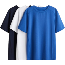 H&M 3-Pack Träningströja Med DryMove - Vit/Blå/Marinblå