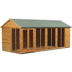 Power Sheds 18x8ft Timber Tongue & Groove Apex Summerhouse U003674047 (Building Area )