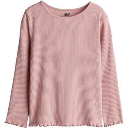 H&M Long Sleeved Jersey Top - Dusty Pink (1212699006)
