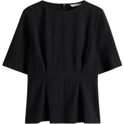 H&M Waisted Blouse - Black