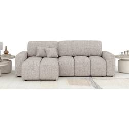 Ebern Designs 3-Piece Corner Sectional Brown Sofa 233cm 3pcs 4 Seater