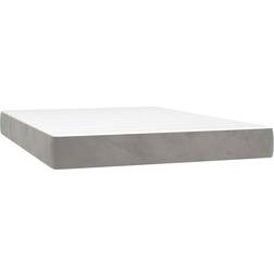 vidaXL 4016618 Light Grey Coil Spring Matress 140x220cm