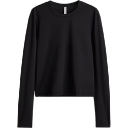 H&M Long Sleeved Microfibre Top - Black