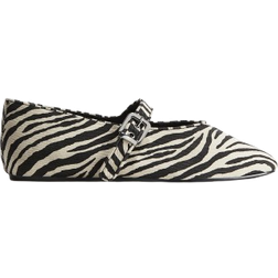 H&M Mary Jane Ballet - Cream/Zebra Print
