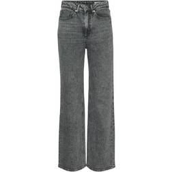 Vero Moda Vmtessa Hög Midja Jeans - Light Grey Denim