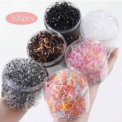 Shein 200/500Pcs Girls Hair Rubber Bands With Box
