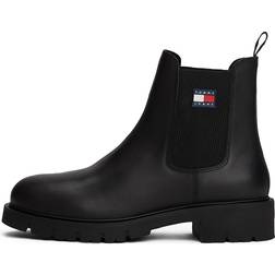 Tommy Hilfiger Chelsea Leather Ankle Boots - Black