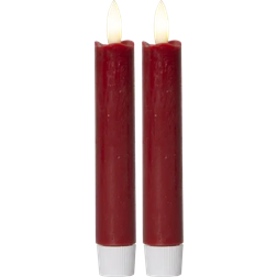 Star Trading Dinner Flamme Red LED Candle 15cm 2pcs