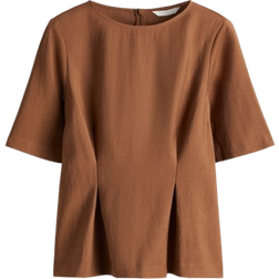 H&M Waisted Blouse - Brown