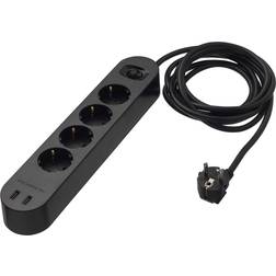 IKEA Koppla 4-Vejsstik 2 USB Porte 3.0 m