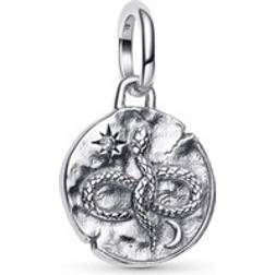 Pandora Infinity Snake Medallion Charm Sterling Silver Cubic Zirconia - Clear