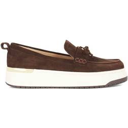 Dune London Glide Suede Loafers - Brown