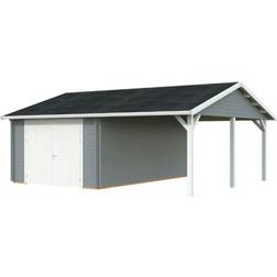 Palmako Garageport Roger 35.2 m² Lysegrå (Areal )