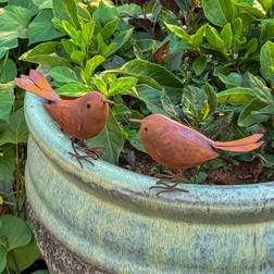Temu Pair Of Rustic Metal Birds Outdoor