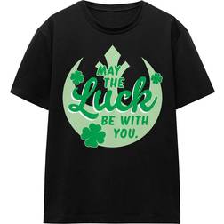 Star Wars Unisex Adult Luck Rebel Sign T-Shirt