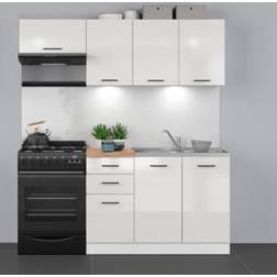 Impact Furniture Package 5 Cabinets Set Chalk White Gloss