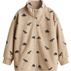 H&M Dinosaurier Fleecejacka - Beige/Dinosaurier