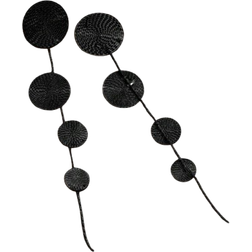 Shein European And American Style Pattern Fringe Round Plate Earrings