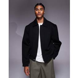River Island Collared Bomber Jacket - Black