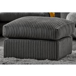 Furniture 786 Chicago Jumbo Cord Footstool Grey Foot Stool