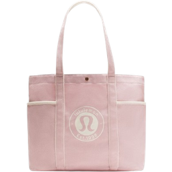 Lululemon Daily Tote Bag Canvas Mehrere Taschen - Mink Berry Light Ivory