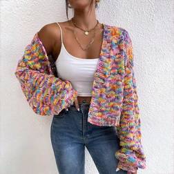 Shein Autumn Winter Allover Print Drop Shoulder - Long Sleeve