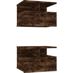 vidaXL 815313 Smoked Oak Bedside Table 31x40cm 2pcs