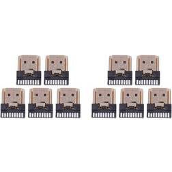 Sodial 10 Pcs Male 19 Pins Solder Plug Termination Repair