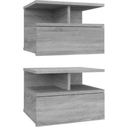 vidaXL 815315 Gray Sonoma Oak Bedside Table 31x40cm 2pcs