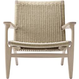 Carl Hansen & Søn CH25 Soaped Oak/Natural Lounge Chair 73cm