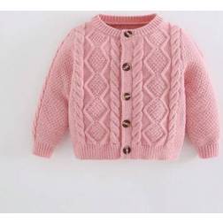 Shein Infant Boys Casual Fitted Long Sleeve Crew Neck Cardigan