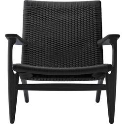 Carl Hansen & Søn CH25 Black Lacquered Oak/Black Lounge Chair 73cm