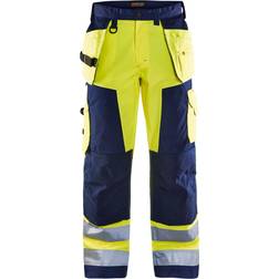 Blåkläder 1568 Hi-Vis Craftsman Trousers - Yellow/Navy Blue