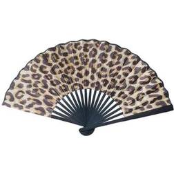 Shein Elegant Leopard Print Folding Fan