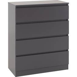 SECONIQUE Malvern Grey Chest of Drawer 80x100cm