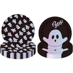 Shein Black Halloween Paper Plates Set 9 Inch