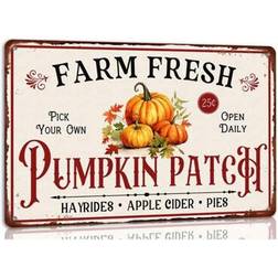 Shein Farm Fresh Pumpkin Autumn Patch 8x12 Inch Wall Decor