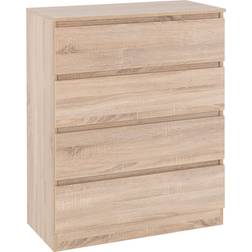 SECONIQUE Malvern Sonoma Oak Effect Chest of Drawer 80x100cm
