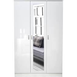 Fwstyle Chilton 3-Door White Gloss Wardrobe 114x181cm