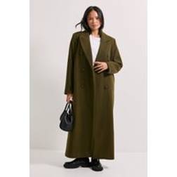 Dorothy Perkins Double Breasted Coat - Olive