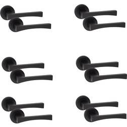 Canora Grey 6 Pairs Wave Design Door Handles 52mm